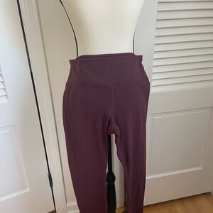Athleta Maroon High-Waisted Leggings